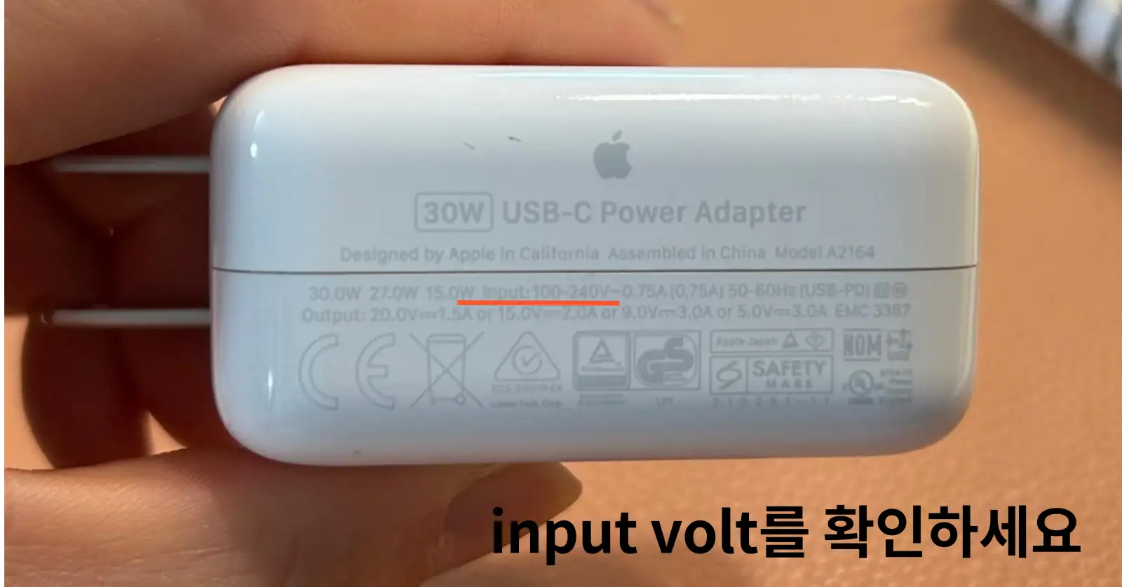 애플 맥복 충전기 input 확인하기