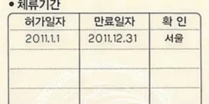 거소증 허가일자 만료일자