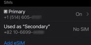 미국 캐나다 도착 후 eSIM 설정 방법