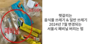 썸네일 헷갈리는 음식물 쓰레기 일반 쓰레기 버리는 방법 2024년 7월 폐비닐 버리는 방법