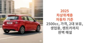 2025-차상위계층-자동차-기준-2500cc-가격-2대-보유-생업용-렌트카까지-완벽-해설-썸네일