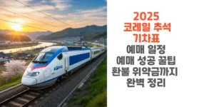 2025-코레일-추석-기차표-예매-일정-예매-성공-꿀팁-환불-위약금까지-완벽-정리-썸네일