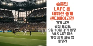 손흥민-LAFC-홈-데뷔전-중계-샌디에이고전-경기-시간-관전-포인트-9월-10월-경기 -일정-MLS-시즌-패스-가장 -싸게-보는-법-총정리-썸네일