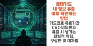 롯데카드-내-정보-유출-여부 -확인하는-방법과-카드번호-유효기간-CVC-비밀번호-유출-시-생기는-현실적 위험-보상안-및-대처법-썸네일