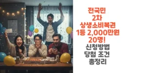 전국민-2차-상생소비복권 -1등-2,000만원-20명-신청방법-당첨-조건-총정리-썸네일
