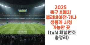 2025-A매치-볼리비아전-가나-생중계-시청-가능한-곳-tvN-채널번호-총정리-썸네일