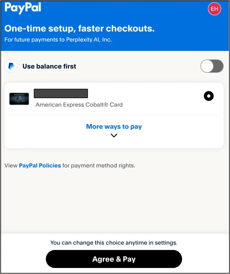 페이팔에-퍼플렉시티-구독-요금-연동될-카드-추가-또는-선택
