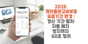 2026-개인통관고유부호-유효기간-변경-갱신-기간-절차-자동-해지-방지까지-60초-정리-썸네일
