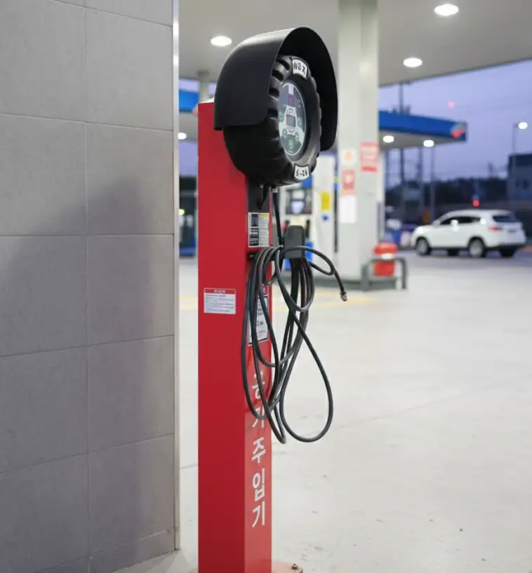 주유소-공기-주입기