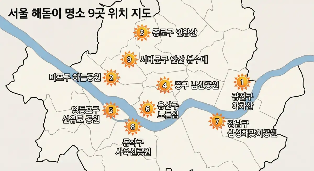 서울-해돋이-명소-9곳-위치-지도