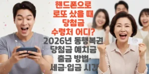 핸드폰으로-로또-샀을-때-당첨금-수령처-어디-2026년-동행복권-당첨금-예치금-출금 -방법-세금-입금-시간-썸네일