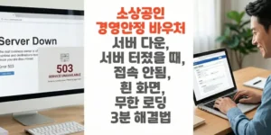 소상공인-경영안정바우처-서버-다운-서버-터졌을-때-접속 -안-흰-화면-무한-로딩-3분-해결법-썸네일