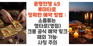 운명전쟁-49-루미타로-정확한-예약-방법-소름돋는-영타로(영점)-크몽-공식-예약-링크-해외-가능-사칭-주의-썸네일