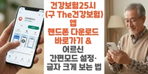 건강보험25시-구-The건강보험-핸드폰-앱-다운로드-바로가기-어르신-간편모드-설정-글자-크게-보는-법-썸네일