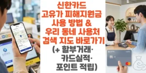 신한카드-고유가-피해지원금 -사용-방법-우리-동네-사용처 -검색-지도-바로가기-할부거래-카드실적-포인트-적립-썸네일