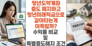청년도약계좌-중도-해지하고 -청년미래적금으로-갈아타는게-이득일까-수익률-비교-및 -특별중도해지-조건-썸네일